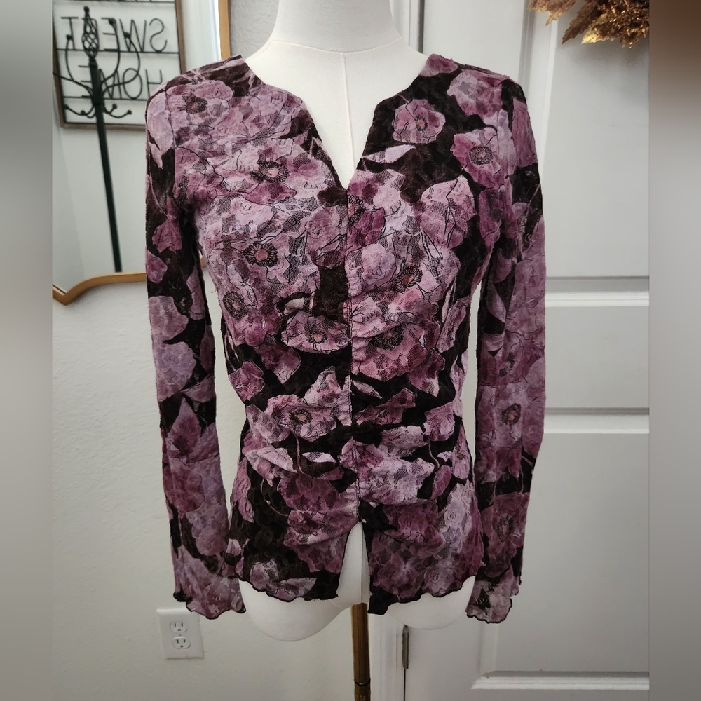 Floral Lace Purple Women's Top